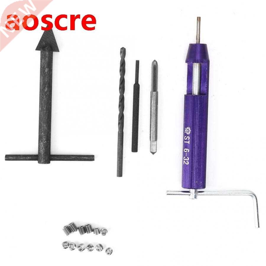 Thread Repair Kit 6-32UNC with 12Pcs 1D/1./2D Threaded Inser