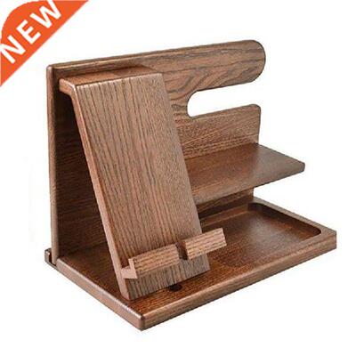 Quality Wood Phone Docking Station Ash Key Holder Wallet