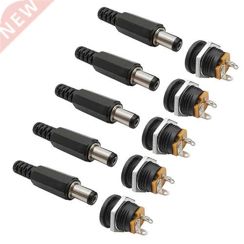 5Pairs 5.5x2.1mm DC Power Male Plug Adapter DC-022 5.5*2.1mm