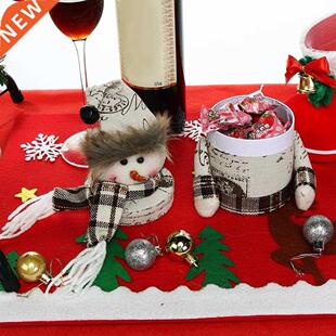 Christmas Candy Jar Storage Bottle Cartoon Santa Claus Gift