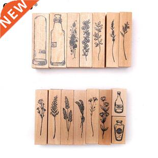 Vintage Forest Plants Leaf Stamp  Wooden Rubber Stamps Fo