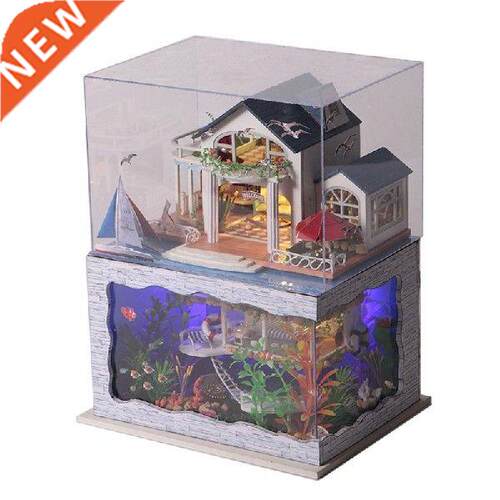 Dollhouse Miniature with Furniture,  Wooden Dollhouse
