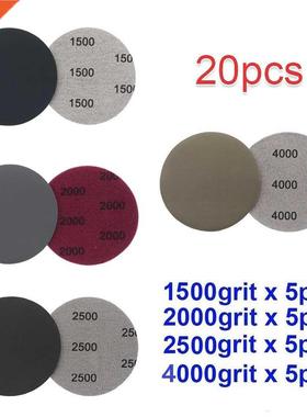 20pcs Sandpaper  Inch Hook And Loop Sandpaper 1500 2000 250