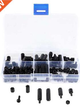 160 pcs M3 Black MF Hex Spacers Screw Nut Assortment Kit Sta