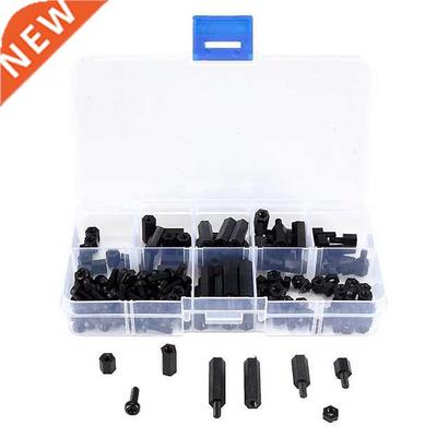 160 pcs M3 Black MF Hex Spacers Screw Nut Assortment Kit Sta