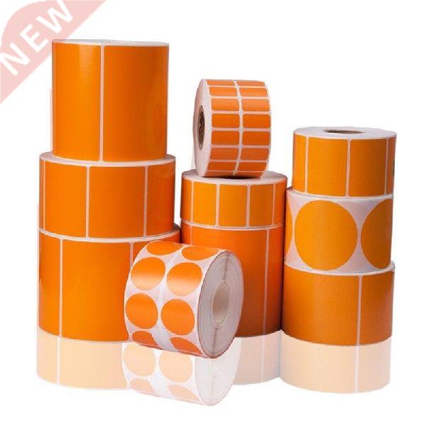Orange Direct Thermal Label by Roll Colorful blank print