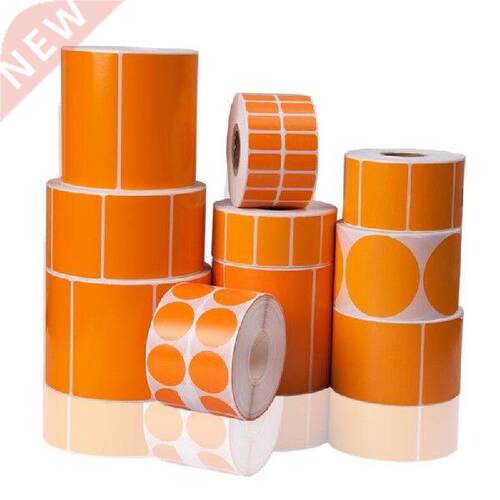 Orange Direct Thermal Label by Roll Colorful blank print
