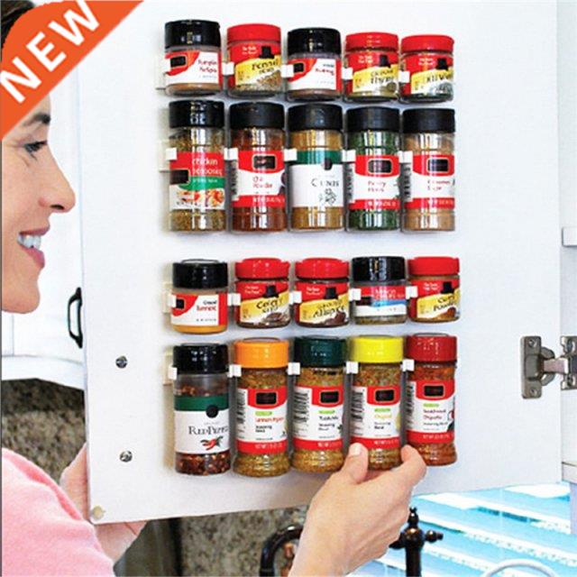 4 Layers Spice Rack Organizer Wall Cabinet Door Hanging Spic