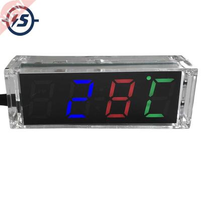 Colorful 4 Bit Digital LED Electronic Clock  Kit Temperat