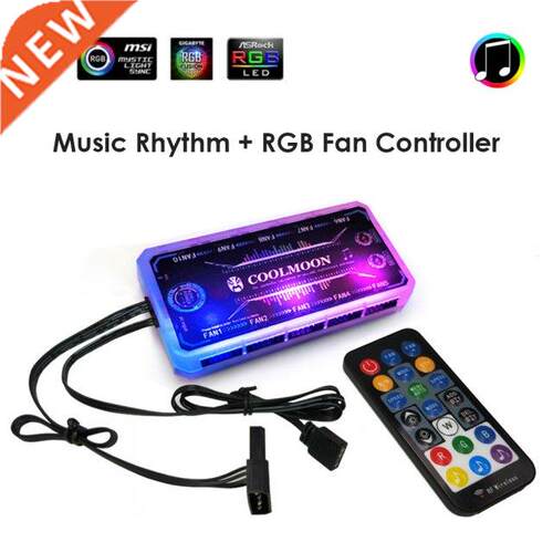 COOLMOON RGB Controller For Case LED Lighting 6Pin 5V RGB Fa