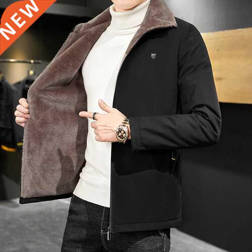 Men's Warm Parka Jacket Winter Fur Collar Windbreake