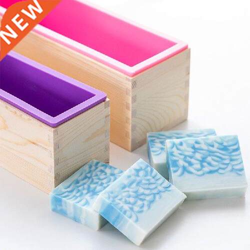 2200ML Large Capacity Silicone Soap Making Mold With Wooden