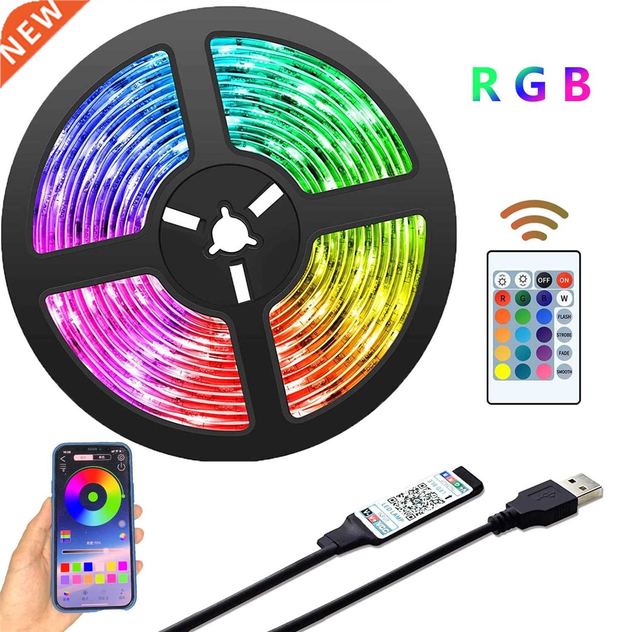 LED Strip Light Bluetooth USB Powered LED Lights Strips With
