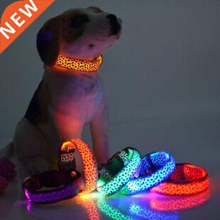 1Pc Leopard Print USB Charging Pet LED Dog Anti-Lost/Avoid