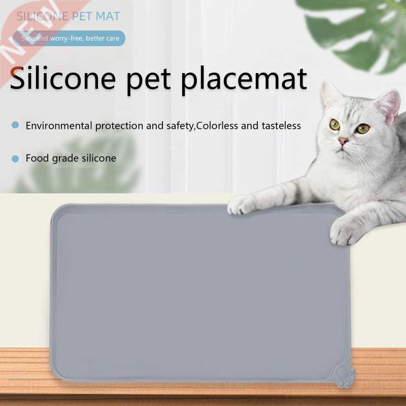Waterproof Non-slip Silicone Pet Placemat Food Pan Mat With