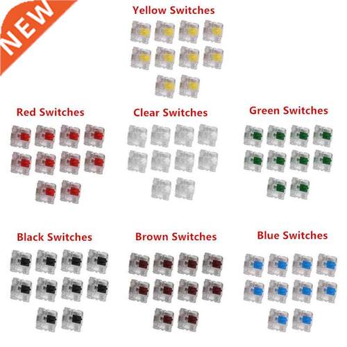 10Pcs/pack Gateron SMD Blue/Yellow Switches Mechanical Keyb