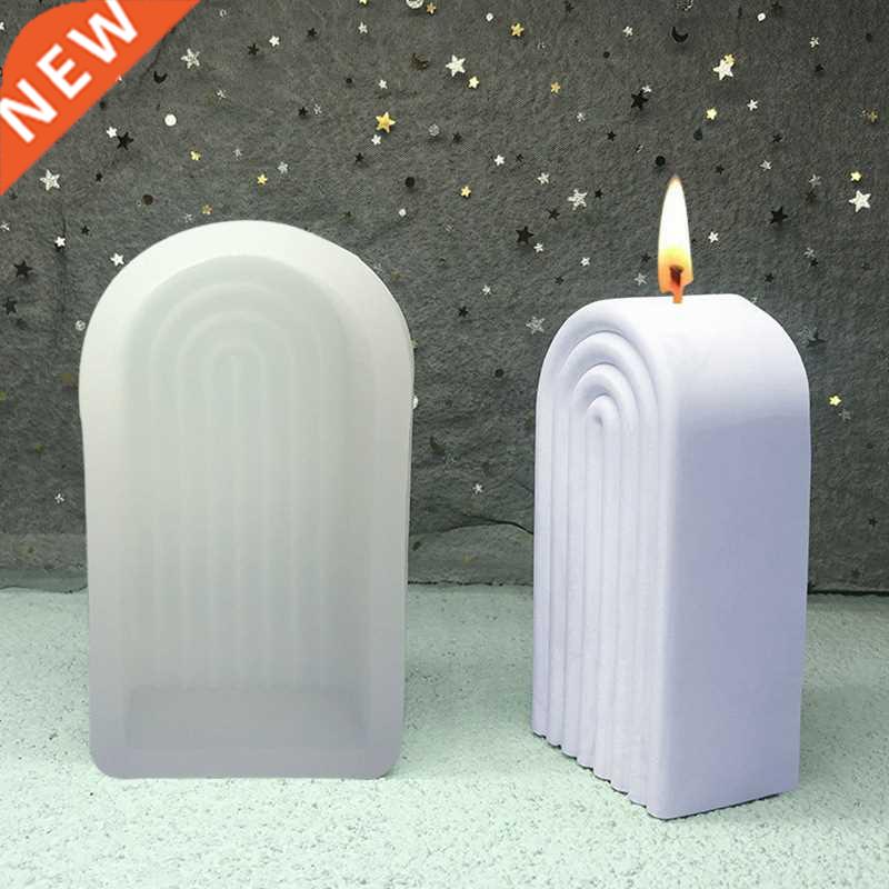 Geometric Rainbow Arch Candle Mould DIY Home Plaster