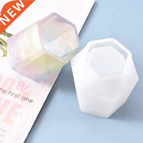 Cup Silicone Mold Pen Holder Shape Epoxy Mold Hexagon Round