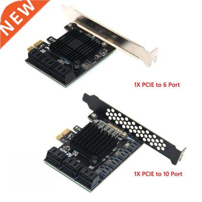6/10 Port SATA PCIE Adapter PCIE X4 X8 X16 to SATA .0 6Gbps