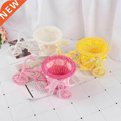 Small Tricycle Bicycle Flower Basket Vase Storage Home