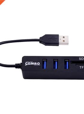 Micro USB Hub 2.0 Multi USB Ports Combo SD/TF Card Reader
