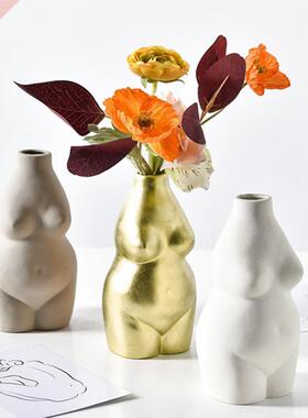 Female Body Art Ceramic Home Decoration Plants Flower Pot Va
