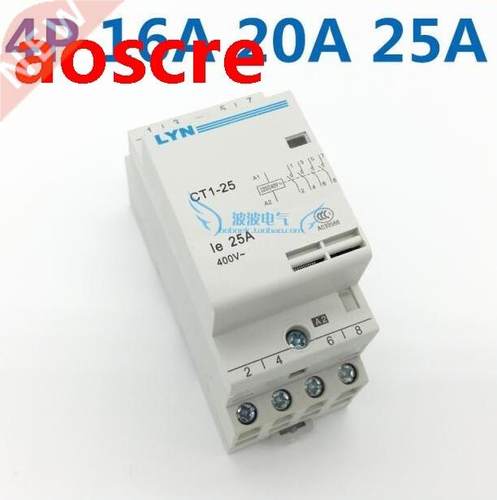 CT1-25/4P16A 4NO Household AC Power Contactor Coil 220/240V