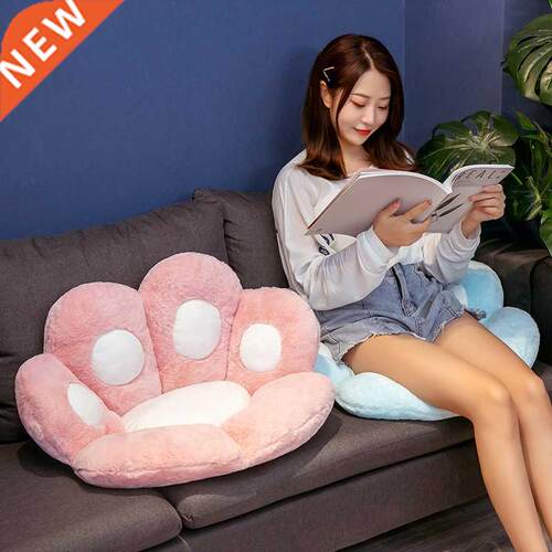 Cat Paw Back Pillows Plush Chair Cushion Animal Child Seat C