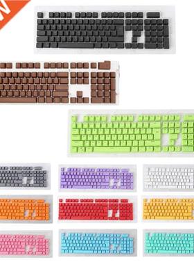 Mechanical Keyboard Keycaps PBT Ergonomic 104 Keys Transpare