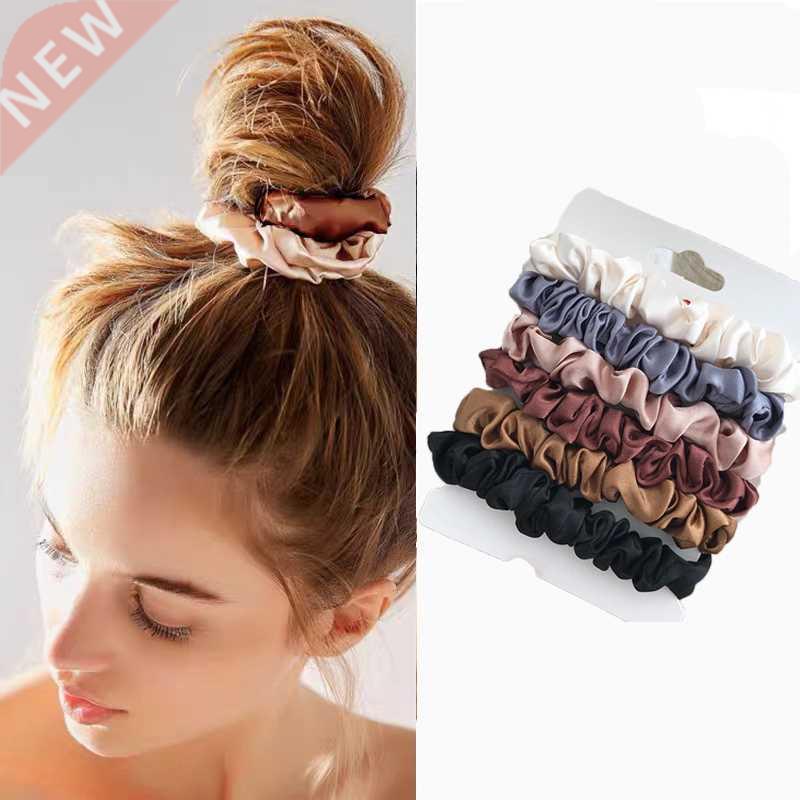 4/6 Pcs/Set Woman Fashion Scrunchies Velvet Hair Ties Girls