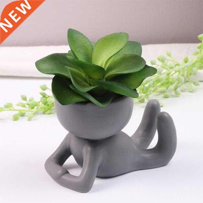 Creative Humanoid Ceramic Flower Pot Plant Pot Ceramic Craft