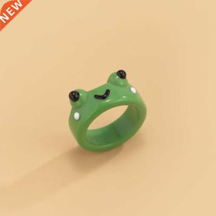 Acrylic Frog Ring Chick Resin Rings For Women Girls Simple A