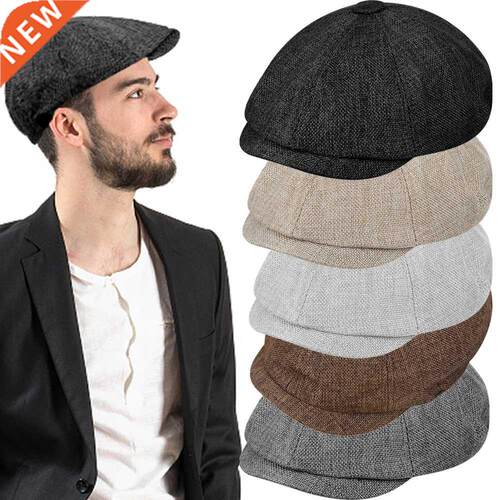 Men Newsboy Hat Retro Men's Beret Hat Casual Sreet Caps Unis