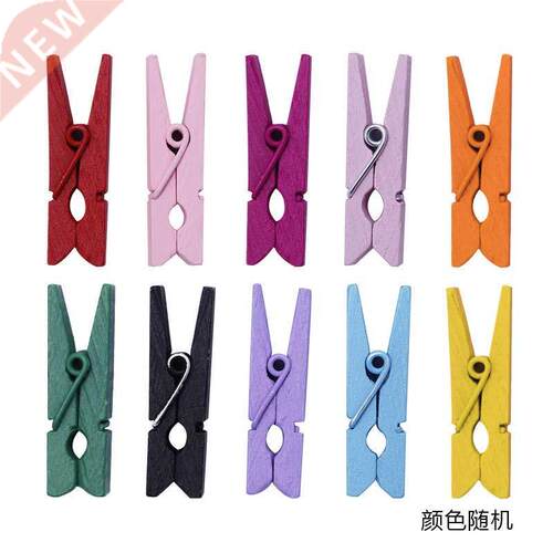 10PCS 23.5CM Mini Natural Wooden Clothes Photo Paper Clothes