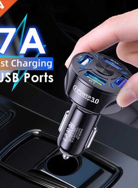 Lovebay 4 Ports Car USB Charger Quick Charge .0 4.0 Univers
