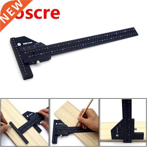 300mm Woodworking Scribe Metric inch Aluminum alloy T ruler