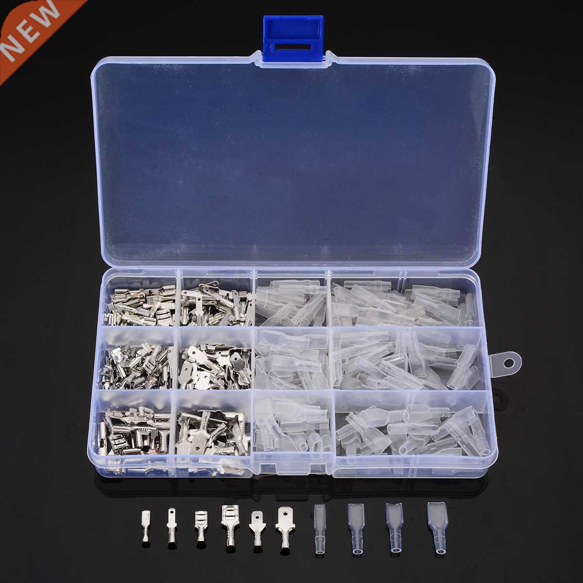 270pcs 2.8mm 4.8mm 6.3mm Crimp Spade Terminals Connector Wit