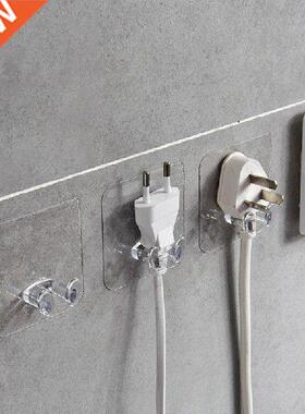 6Pcs Plastic Kitchen Wall Hooks Traceless Self-adhesive