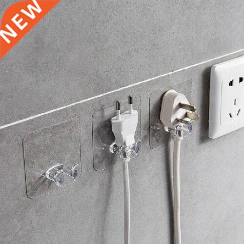 6Pcs Plastic Kitchen Wall Hooks Traceless Self-adhesive