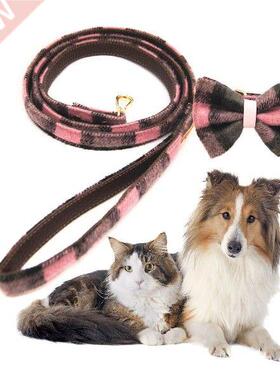 Legendog Dog Leash Fashionable Plaid Pattern Metal Hook Pet
