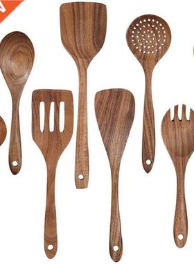 Wooden Utensls For Cookng Made From Natural Teak Wood -