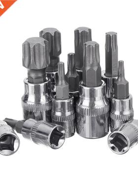 11Pcs 1/4 3/8 Inch Torx Hex Star Bit Set Security Tamper Pro