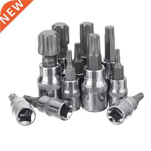 11Pcs 1/4 3/8 Inch Torx Hex Star Bit Set Security Tamper Pro