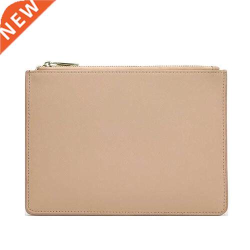 Monogrammed customized letters women PU saffiano pouch ladie