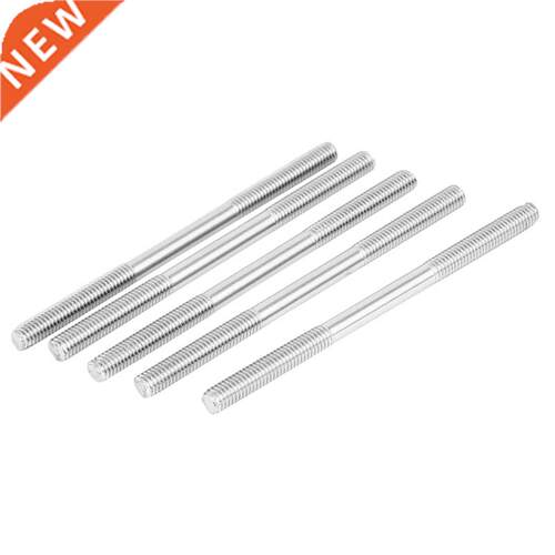 M6x100mm Double End Threaded Stud Screw Bolt 5Pcs