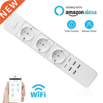 Smart Wifi Power Strip Surge Protector Multiple Sockets 4 US