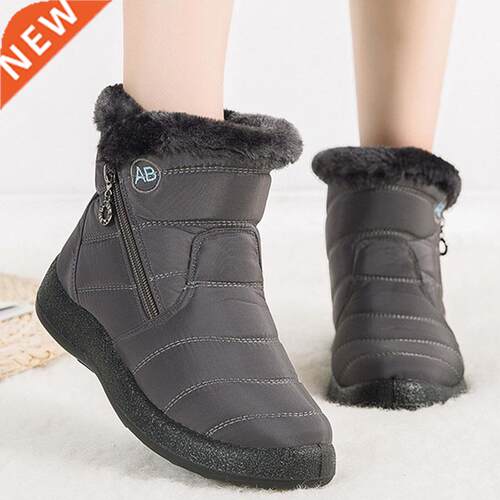 Winter Boots Shoes Women Ankle Boots Cotton Fabric Snow Woma