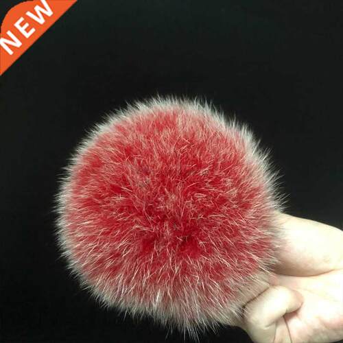 DIY Luxury Fur PomPom 100% Natural Fox Hairball Hat Pom Pom