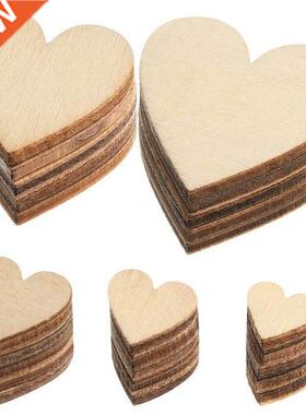 100 Pieces Unfinished Wooden Het Slices Blank Wood Slices