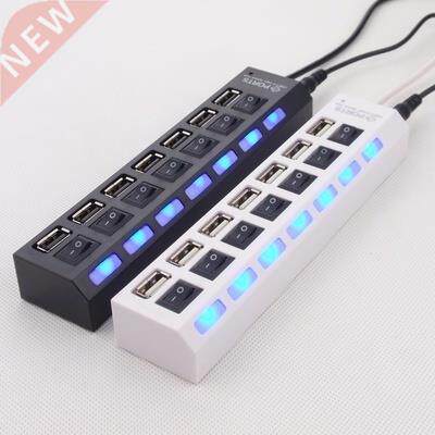 7 Ports High Speed USB 2.0 HUB With Power Switches For All C